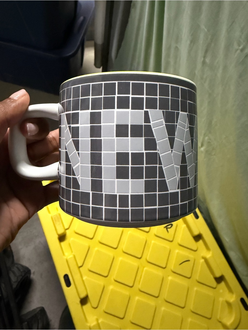 Starbucks Gray and White Mosaic NY Ceramic Mug